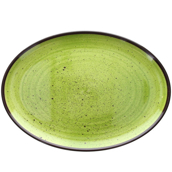 Vassoio Ovale cm 48x34, Colore Verde, Collezione Show Plate Colourful - Tognana Porcellane