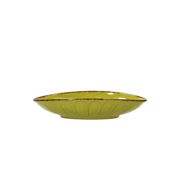 Piatto Ovale cm 21,5x12, Colore Verde, Collezione Veggie - Tognana Porcellane