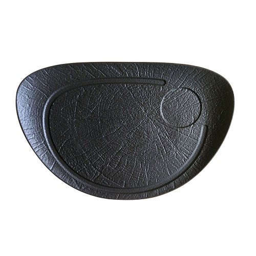 Piatto Bistecca Ovale 37x25 Black, Collezione Vulcania - Tognana Porcellane