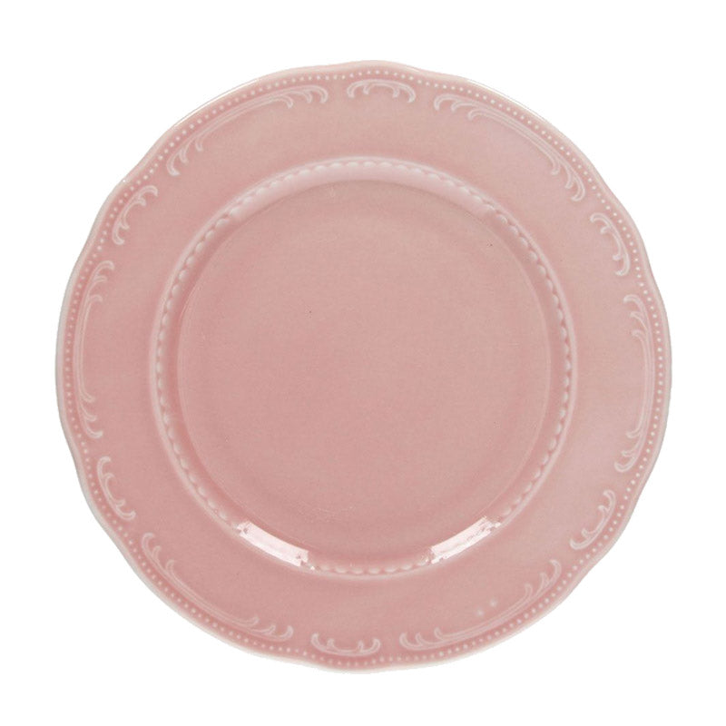 Piatto Piano In Porcellana Rosa Ø cm 28, collezione Vecchio Vienna - Tognana Porcellane